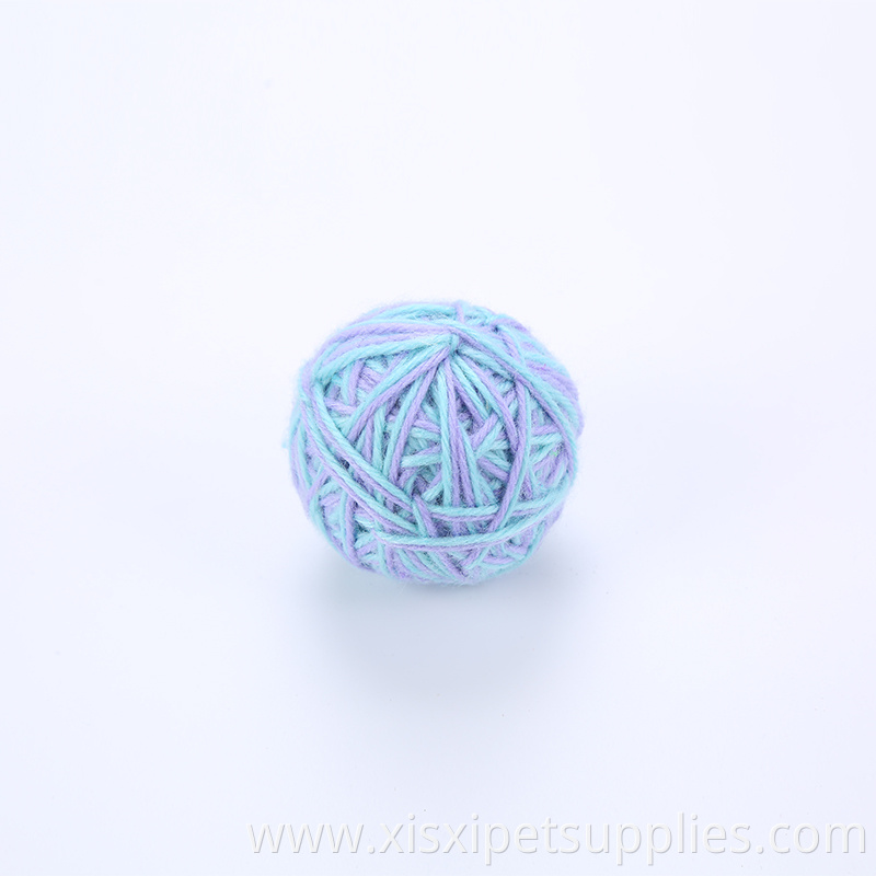knitting yarn cat running ball toys pet toys for cat